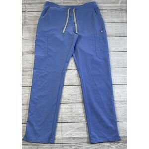 FIGS Women's Yola Skinny Scrub Pants Drawstring Ceil Blue Size Medium